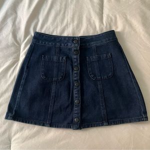 Brandy Melville Button Up Jean Skirt Size 25